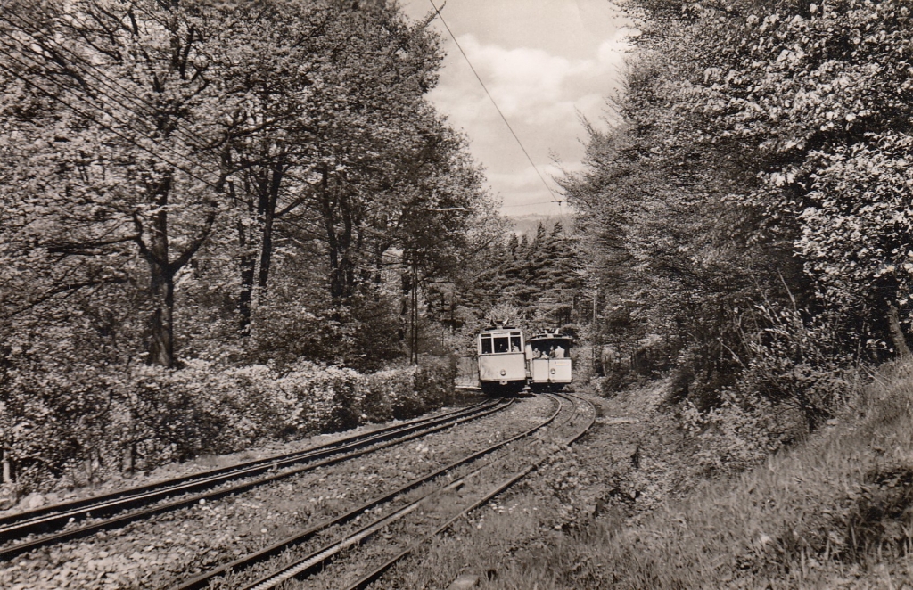 Alte Foto Ansichtskarte Wuppertal Bergbahn