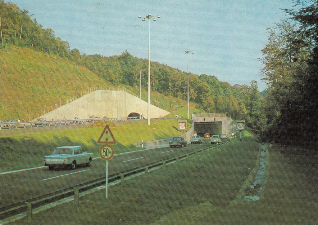 Ansichtskarte Wuppertal Kiesberg Autobahntunnel