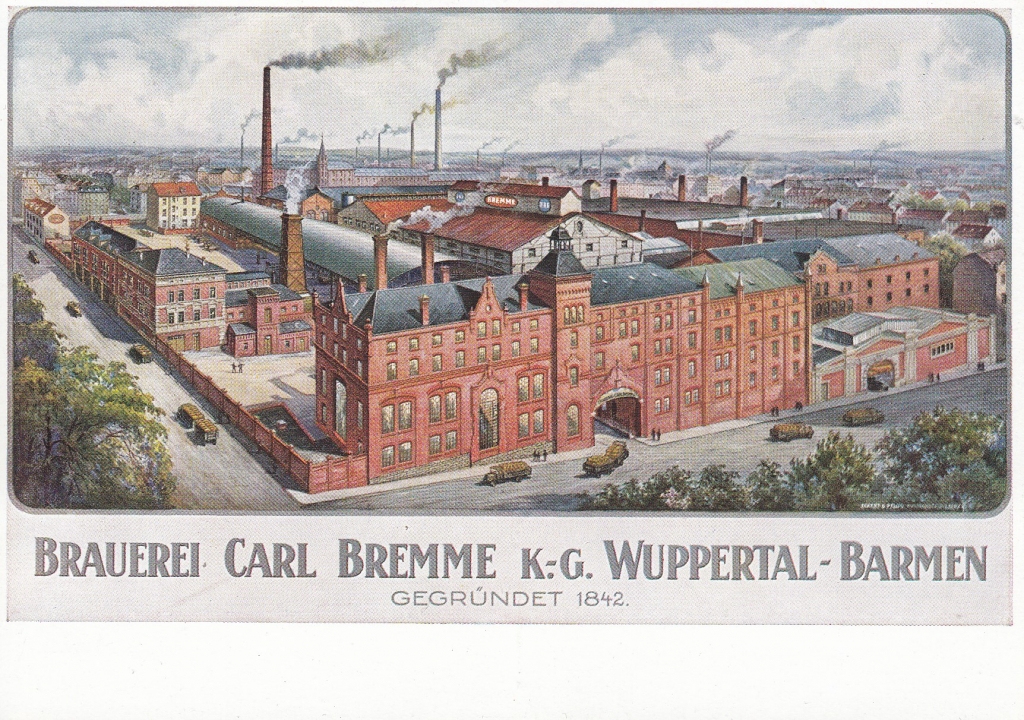 Brauerei Carl Bremme K.-G. Wuppertal-Barmen, gegründet 1842